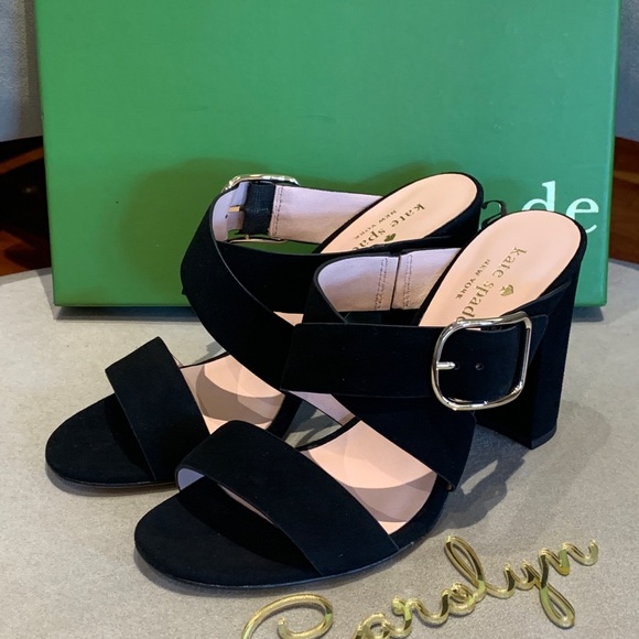 Brand New Kate Spade Orchid Suede Block Heel Sandal - Picture 2 of 6